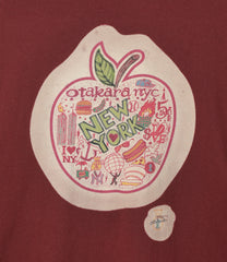 〈OTAKARA NYC〉Long Sleeve Batik Print Tee - Apple