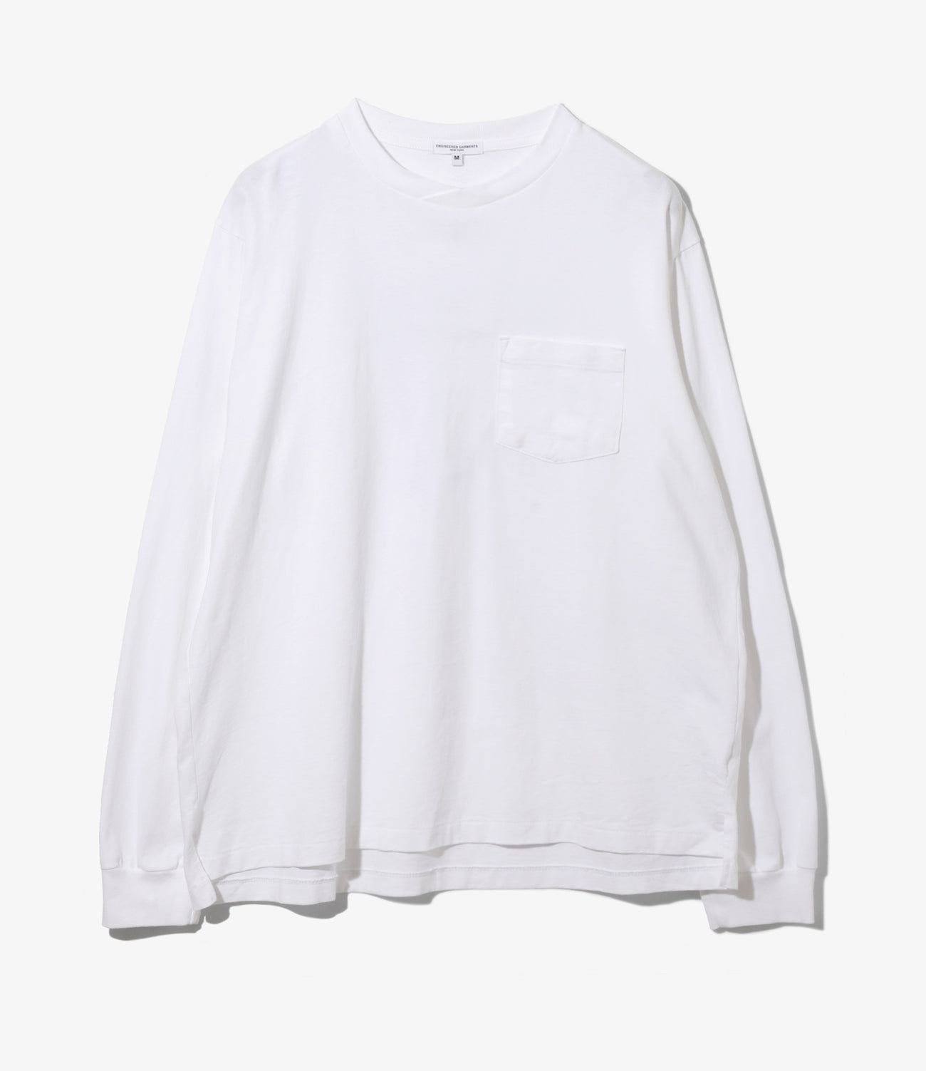 L/S Plain Cross Crew Neck Tee