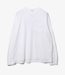 L/S Plain Cross Crew Neck Tee