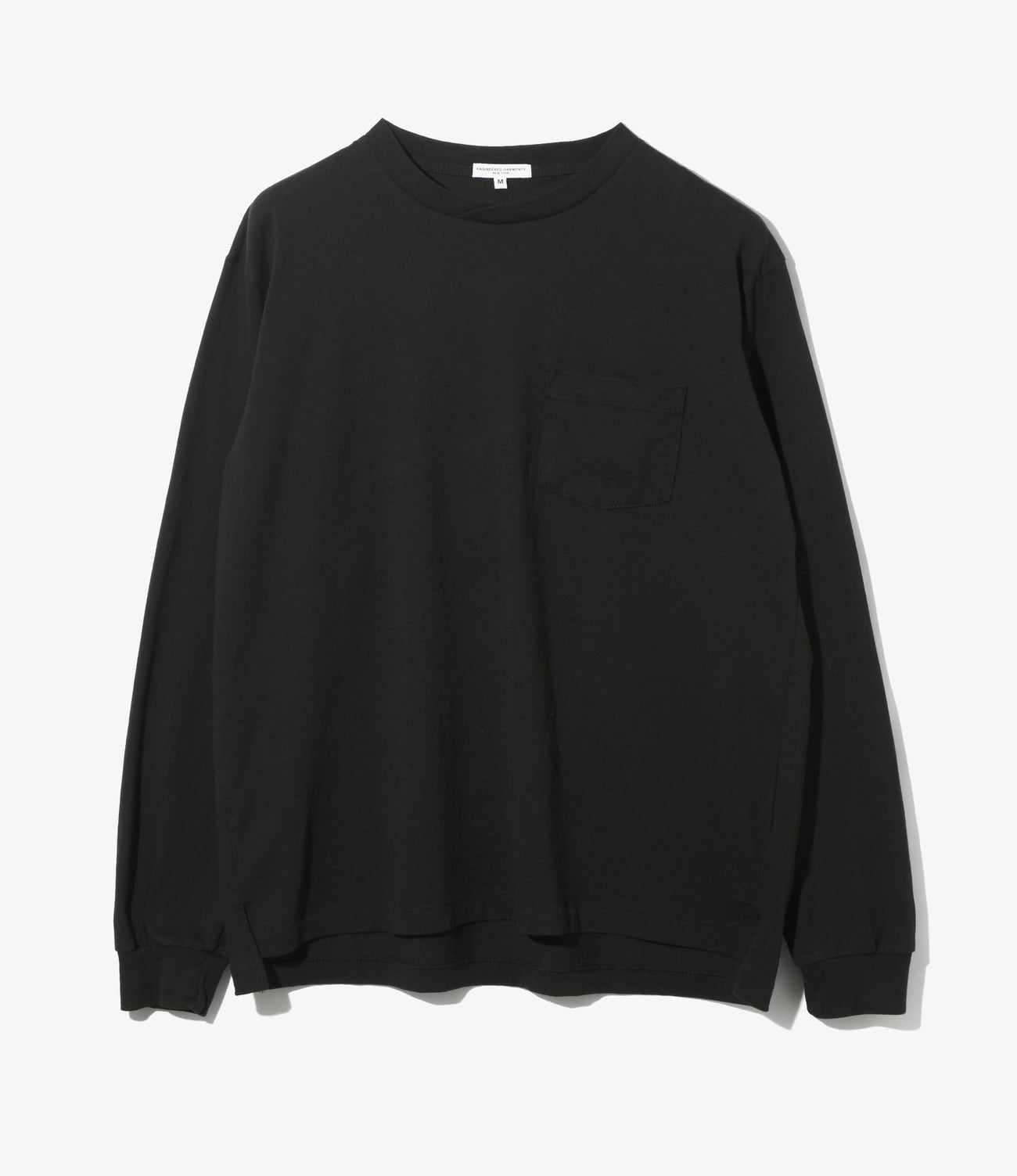 L/S Plain Cross Crew Neck Tee