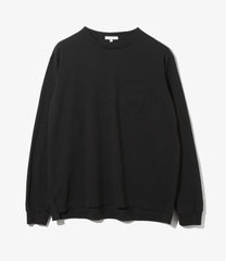 L/S Plain Cross Crew Neck Tee