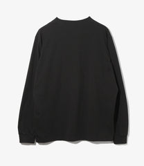 L/S Plain Cross Crew Neck Tee