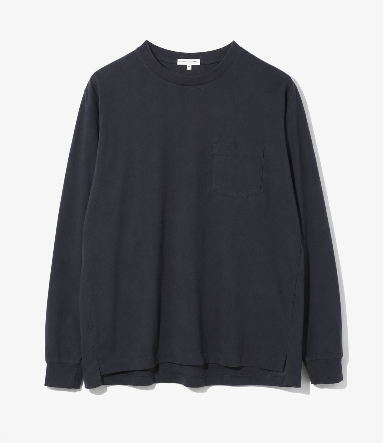 L/S Plain Cross Crew Neck Tee