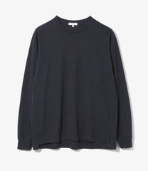 L/S Plain Cross Crew Neck Tee