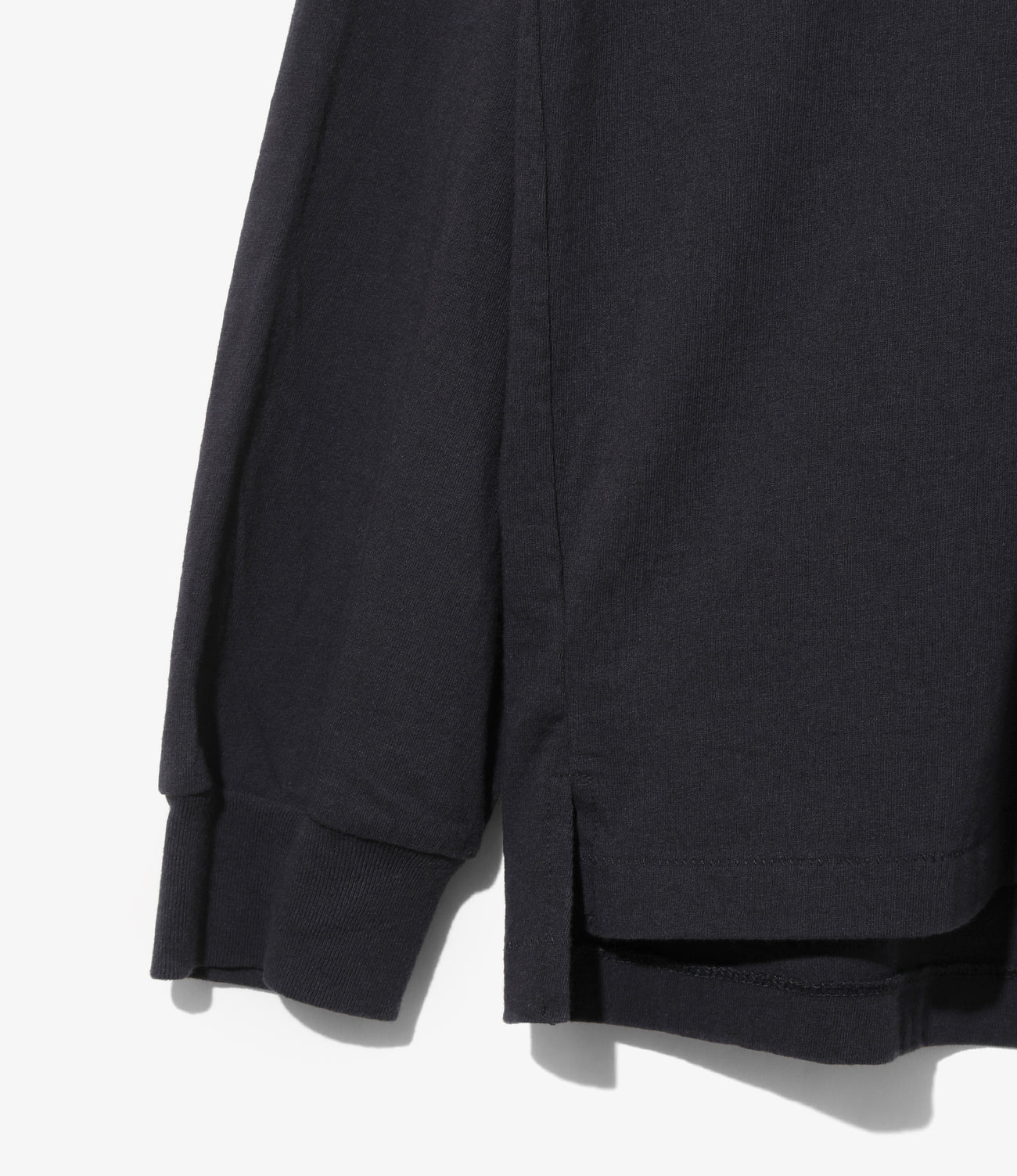 L/S Plain Cross Crew Neck Tee