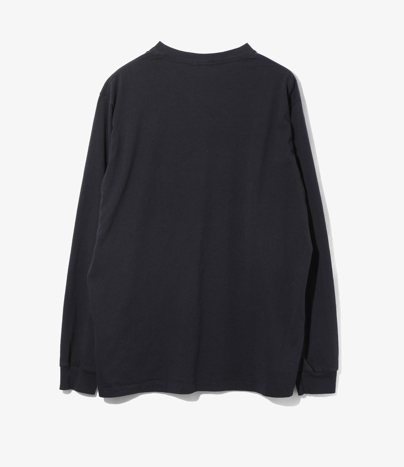 L/S Plain Cross Crew Neck Tee