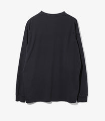 L/S Plain Cross Crew Neck Tee