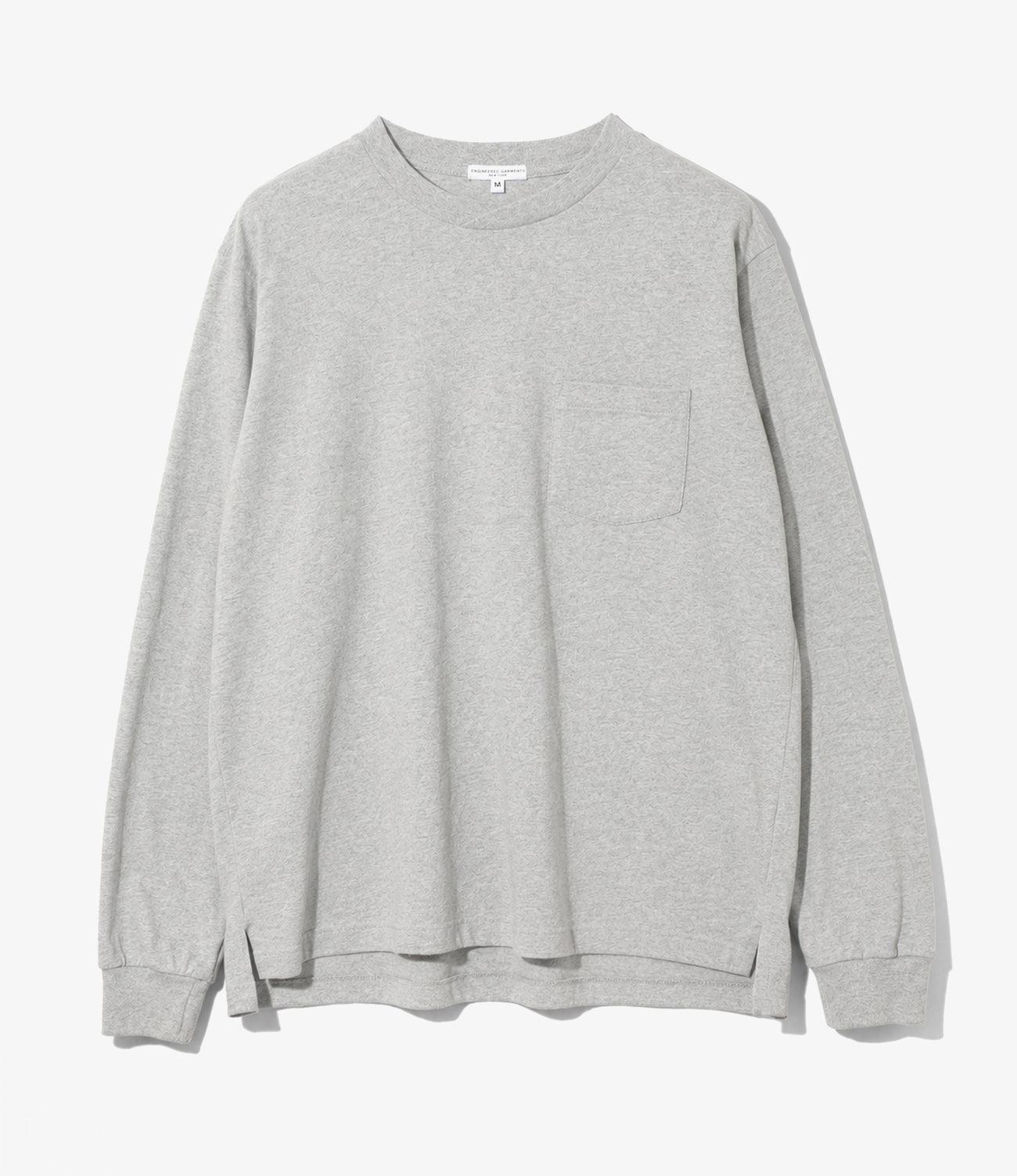 L/S Plain Cross Crew Neck Tee