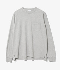 L/S Plain Cross Crew Neck Tee