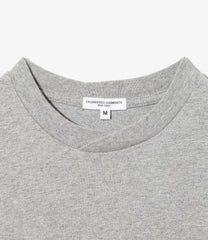 L/S Plain Cross Crew Neck Tee