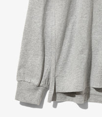 L/S Plain Cross Crew Neck Tee