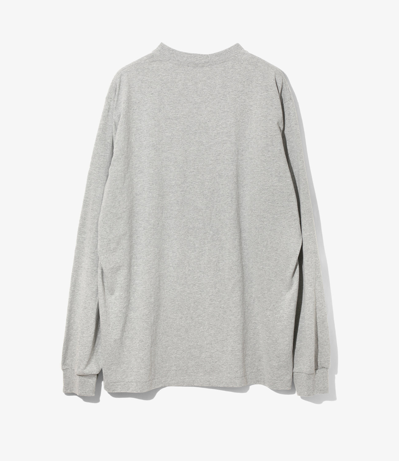 L/S Plain Cross Crew Neck Tee