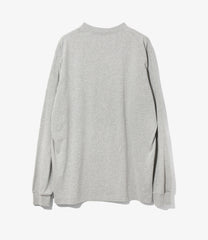 L/S Plain Cross Crew Neck Tee