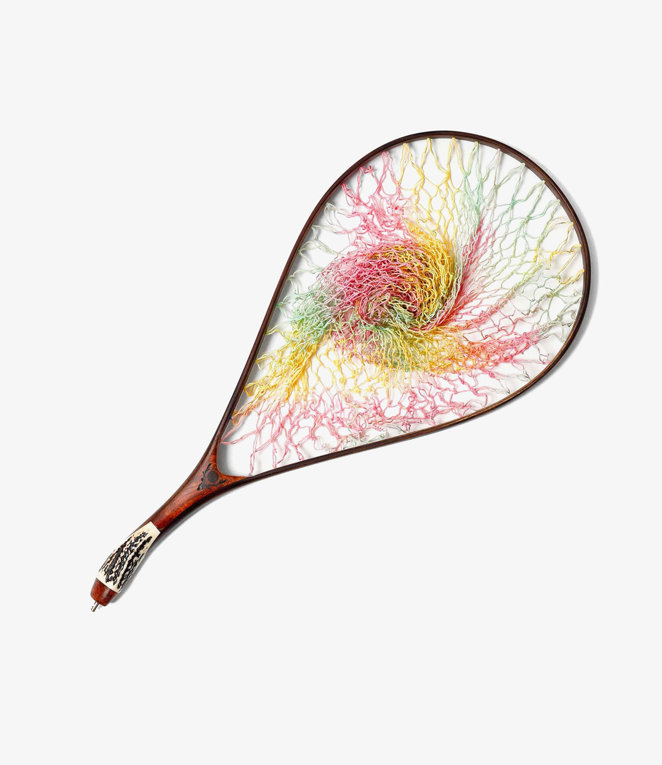 Handmade Tie-Dye Landing Net / Straight - Stag Grip