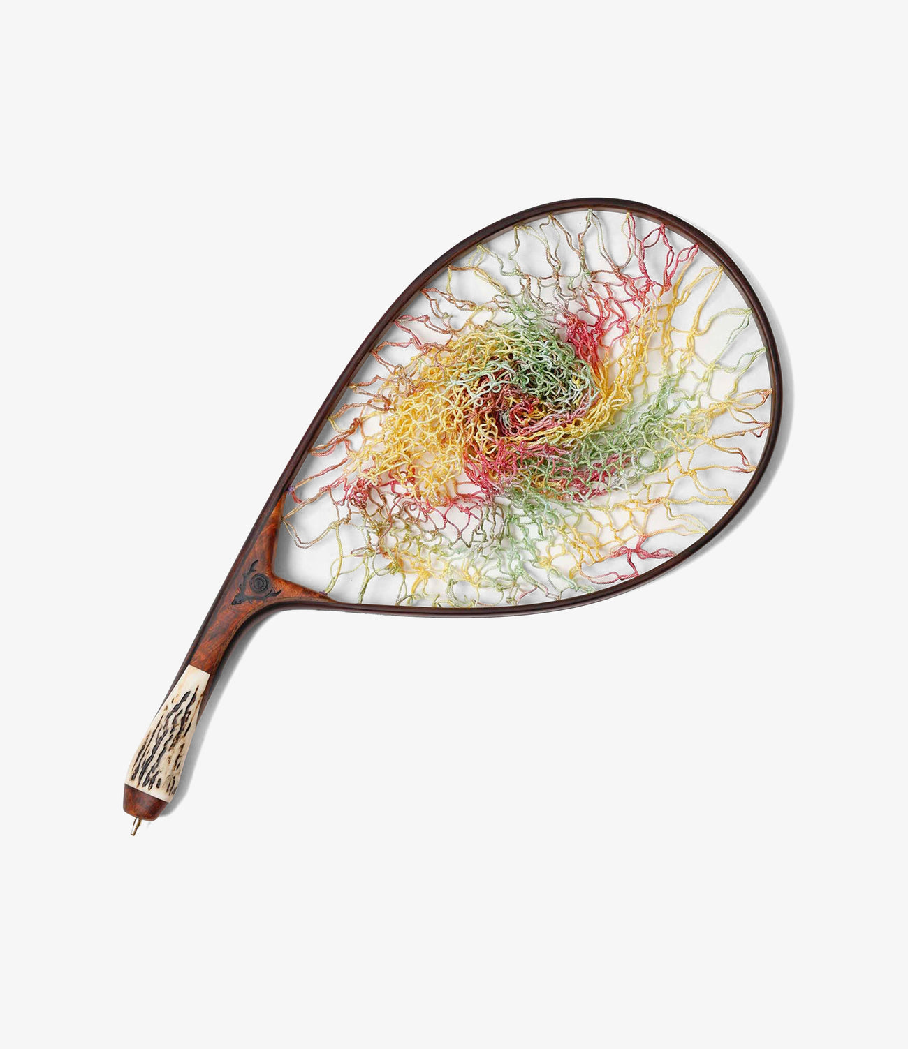 Handmade Tie-Dye Landing Net / Curve - Stag Grip