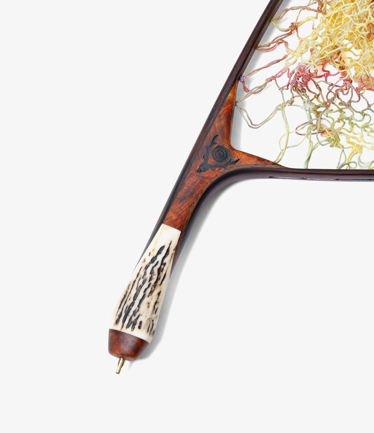 Handmade Tie-Dye Landing Net / Curve - Stag Grip