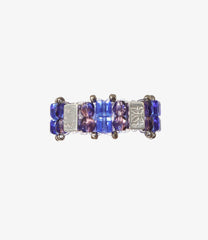 Crystal Beads Double Row Ring