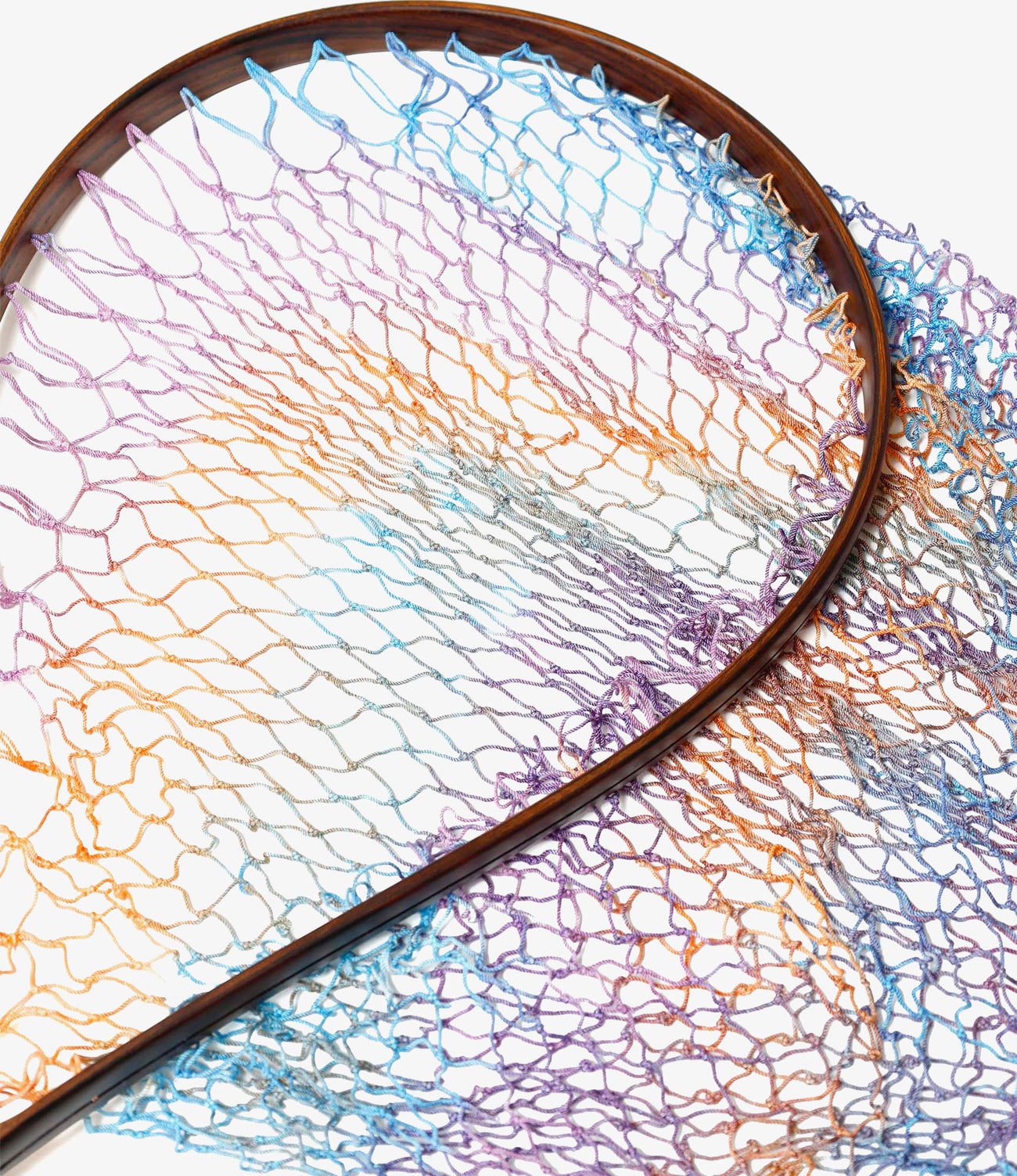 Handmade Tie-Dye Landing Net / Straight - Stag Grip