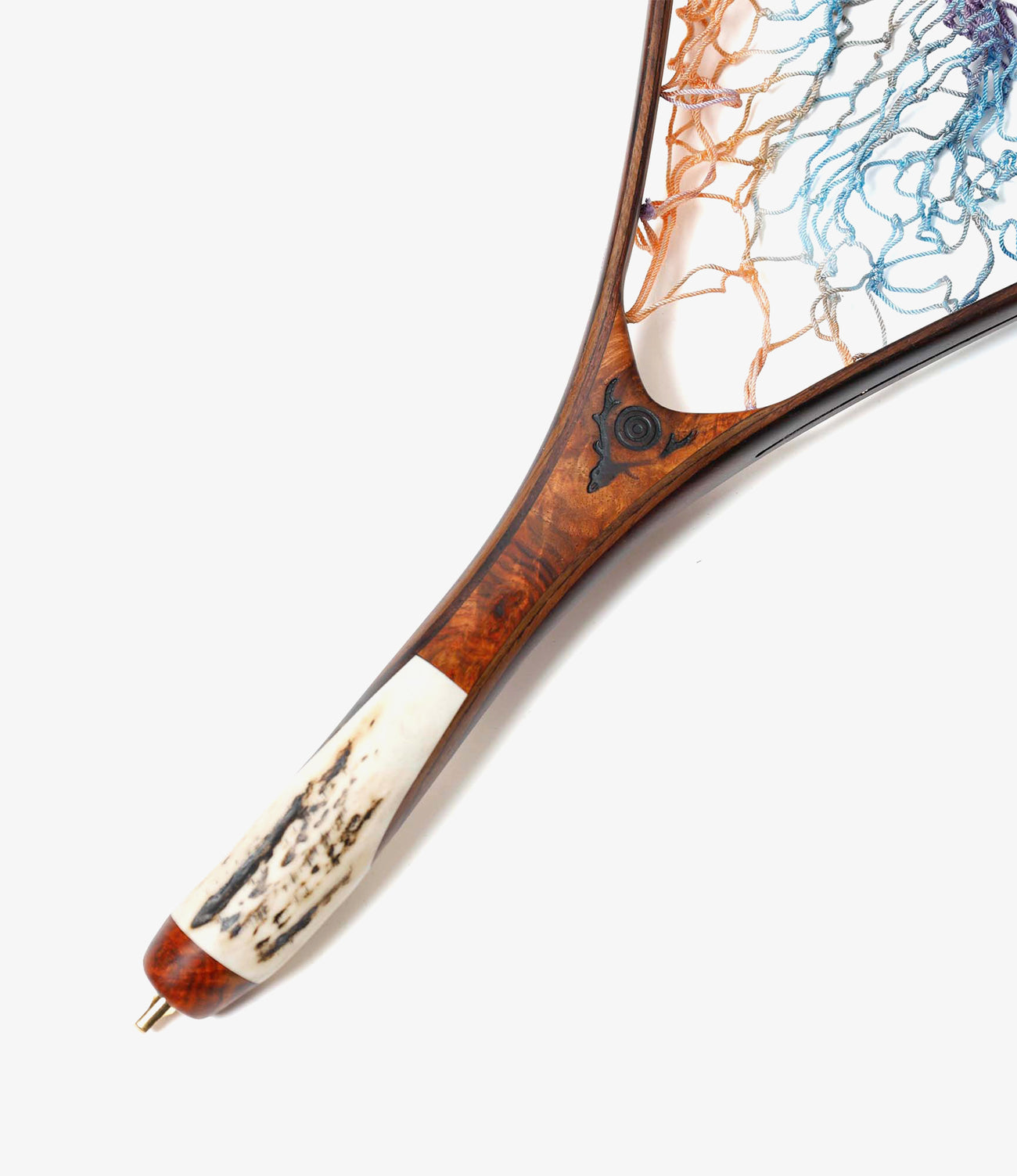 Handmade Tie-Dye Landing Net / Straight - Stag Grip