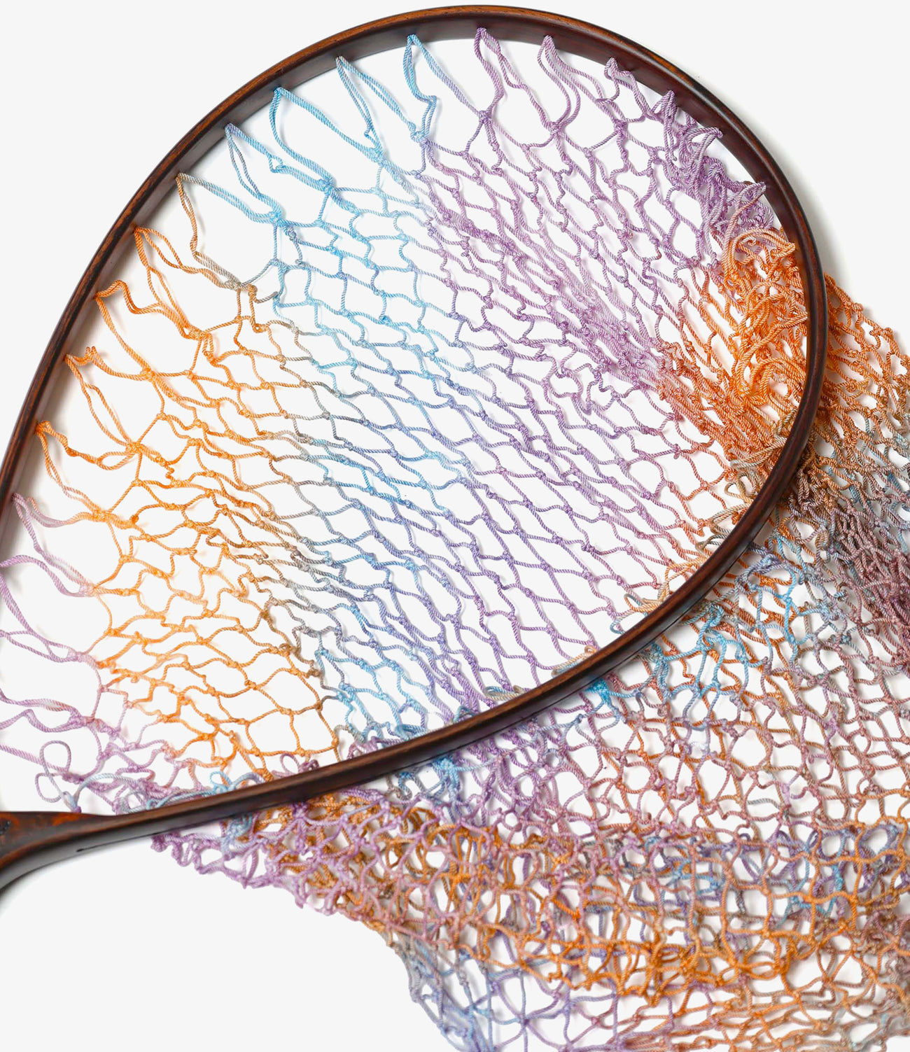 Handmade Tie-Dye Landing Net / Curve - Stag Grip