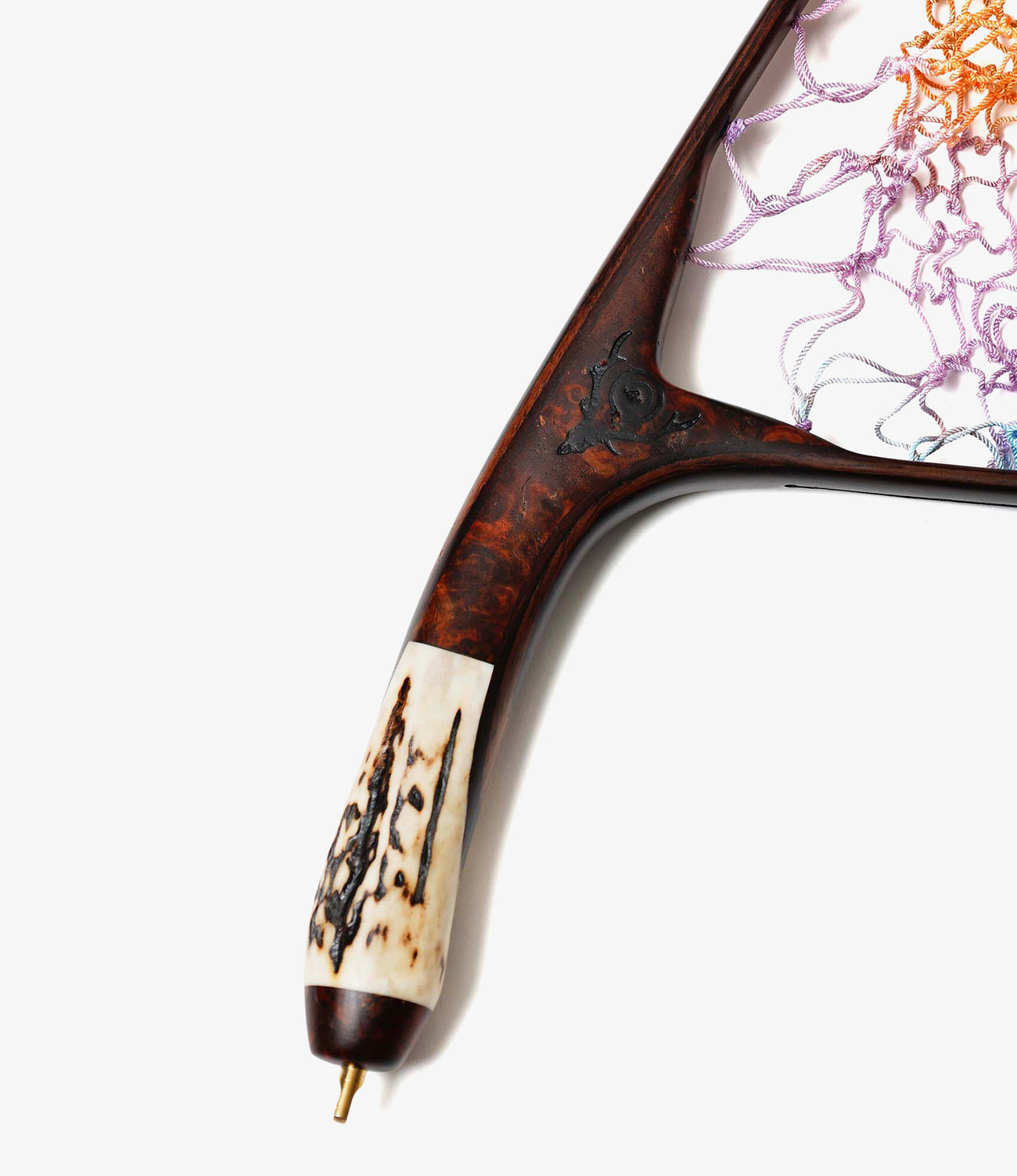 Handmade Tie-Dye Landing Net / Curve - Stag Grip