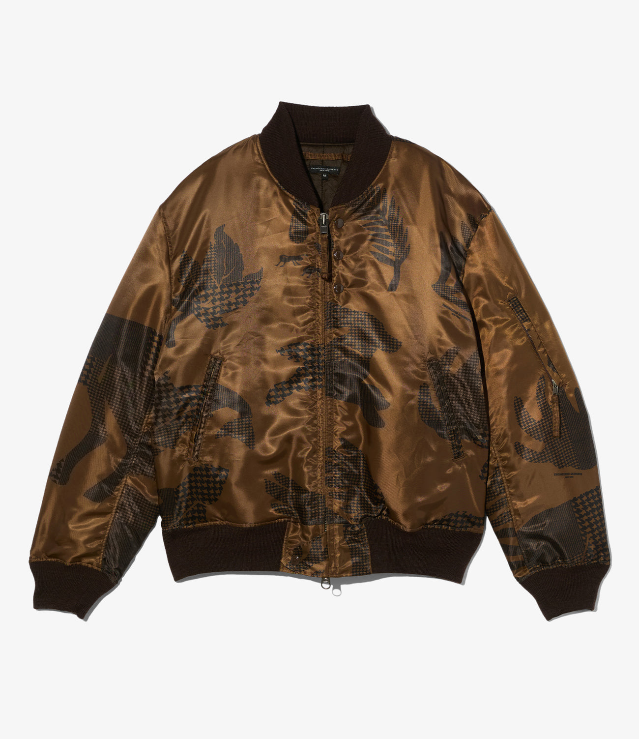 Aviator Jacket - Animal Print Polyester Pilot Twill