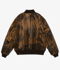 Aviator Jacket - Animal Print Polyester Pilot Twill
