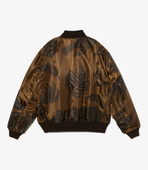 Aviator Jacket - Animal Print Polyester Pilot Twill