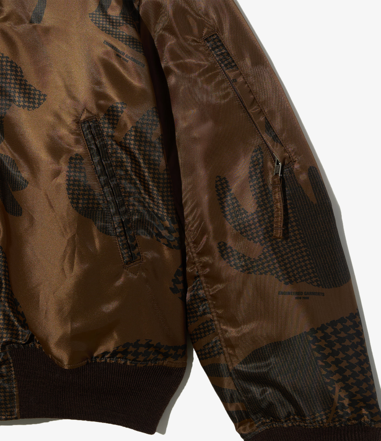 Aviator Jacket - Animal Print Polyester Pilot Twill