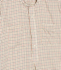 Banded Collar Long Shirt - Brushed Cotton Tattersall