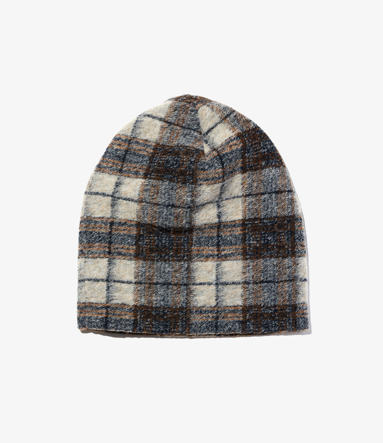 Beanie - Poly Wool Knit Plaid