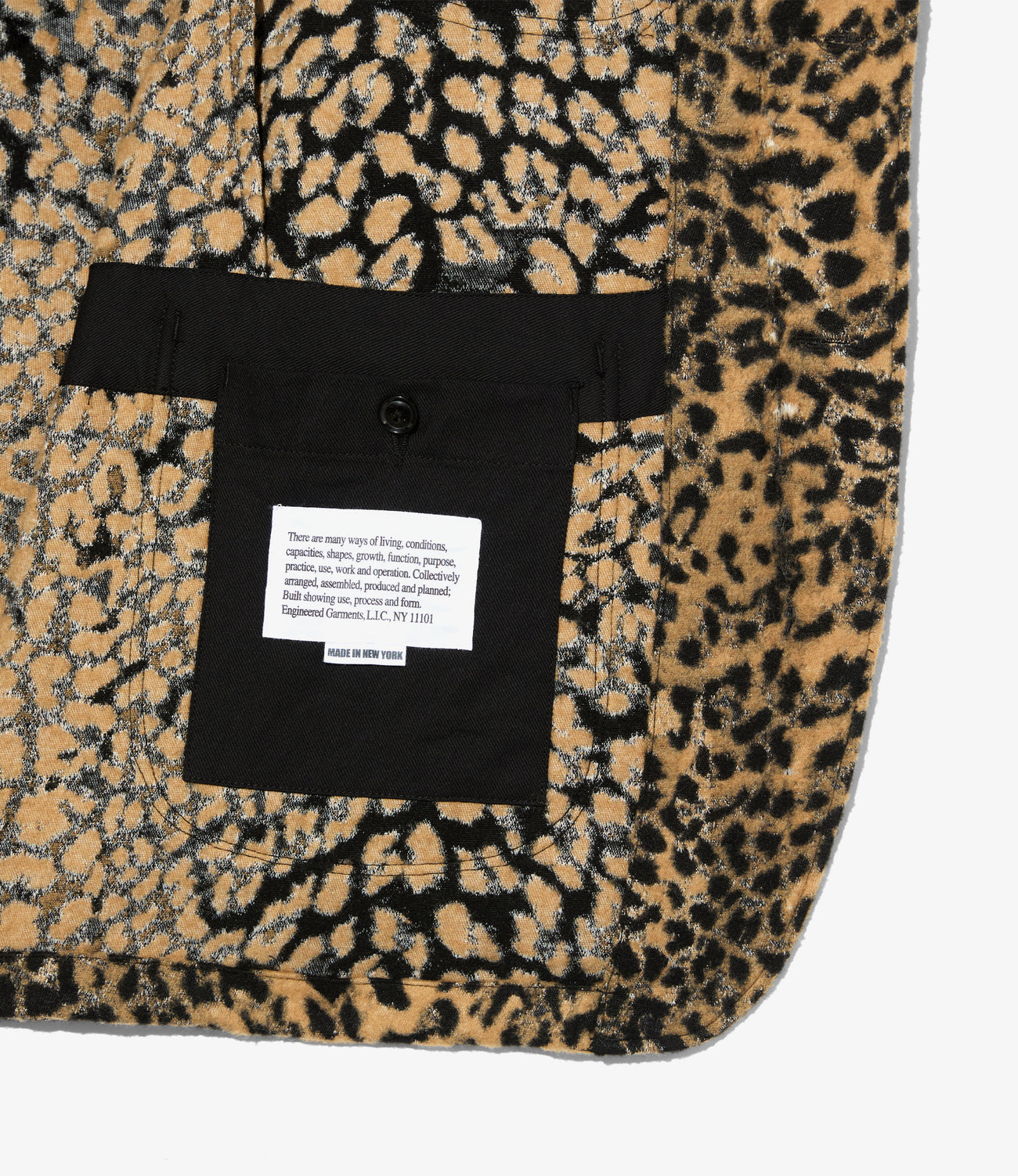 Bedford Jacket - Wool Poly Leopard Jacquard