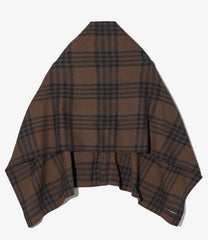 Button Shawl - Cotton Flannel Plaid