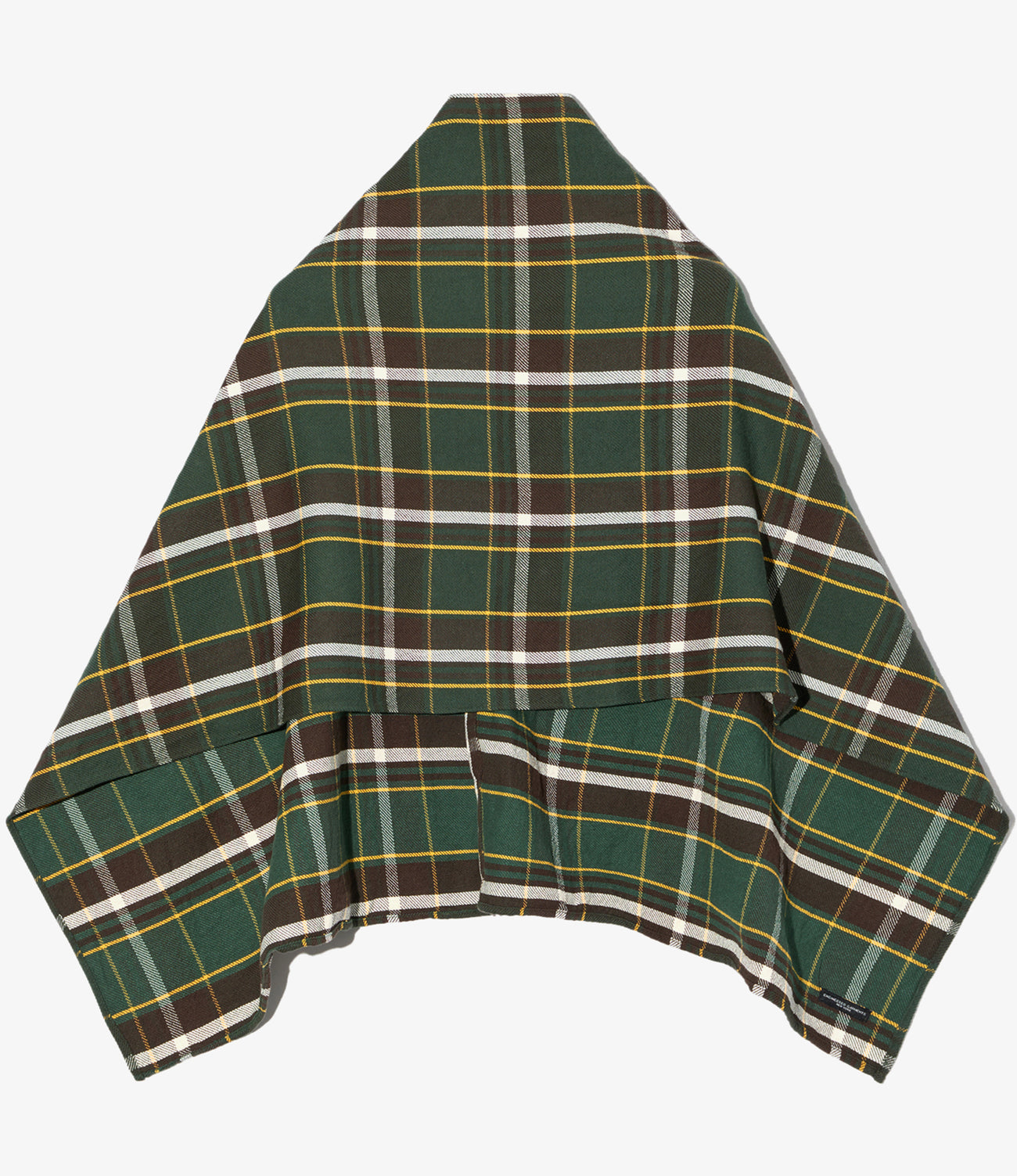 Button Shawl - Cotton Heavy Twill Plaid
