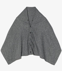 Button Shawl - Poly Wool Herringbone