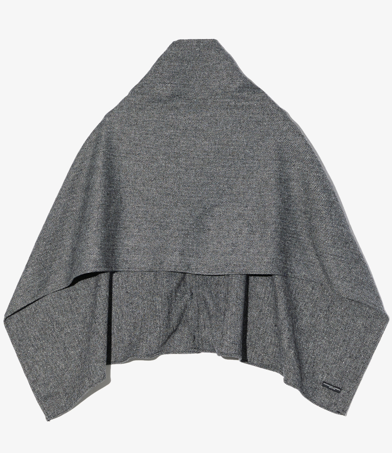 Button Shawl - Poly Wool Herringbone