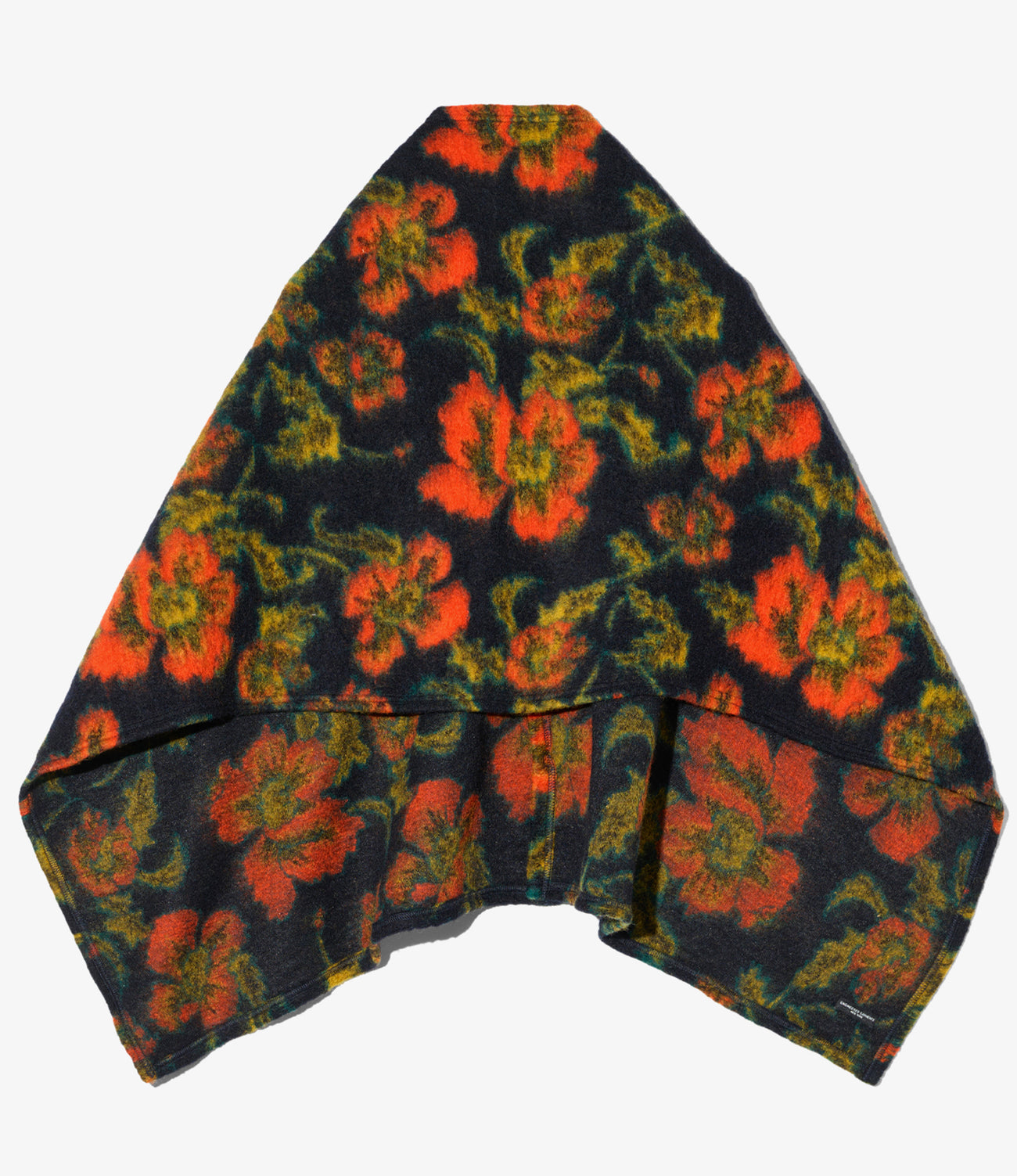 Button Shawl - Floral Knit Jacquard