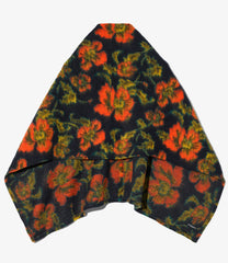 Button Shawl - Floral Knit Jacquard