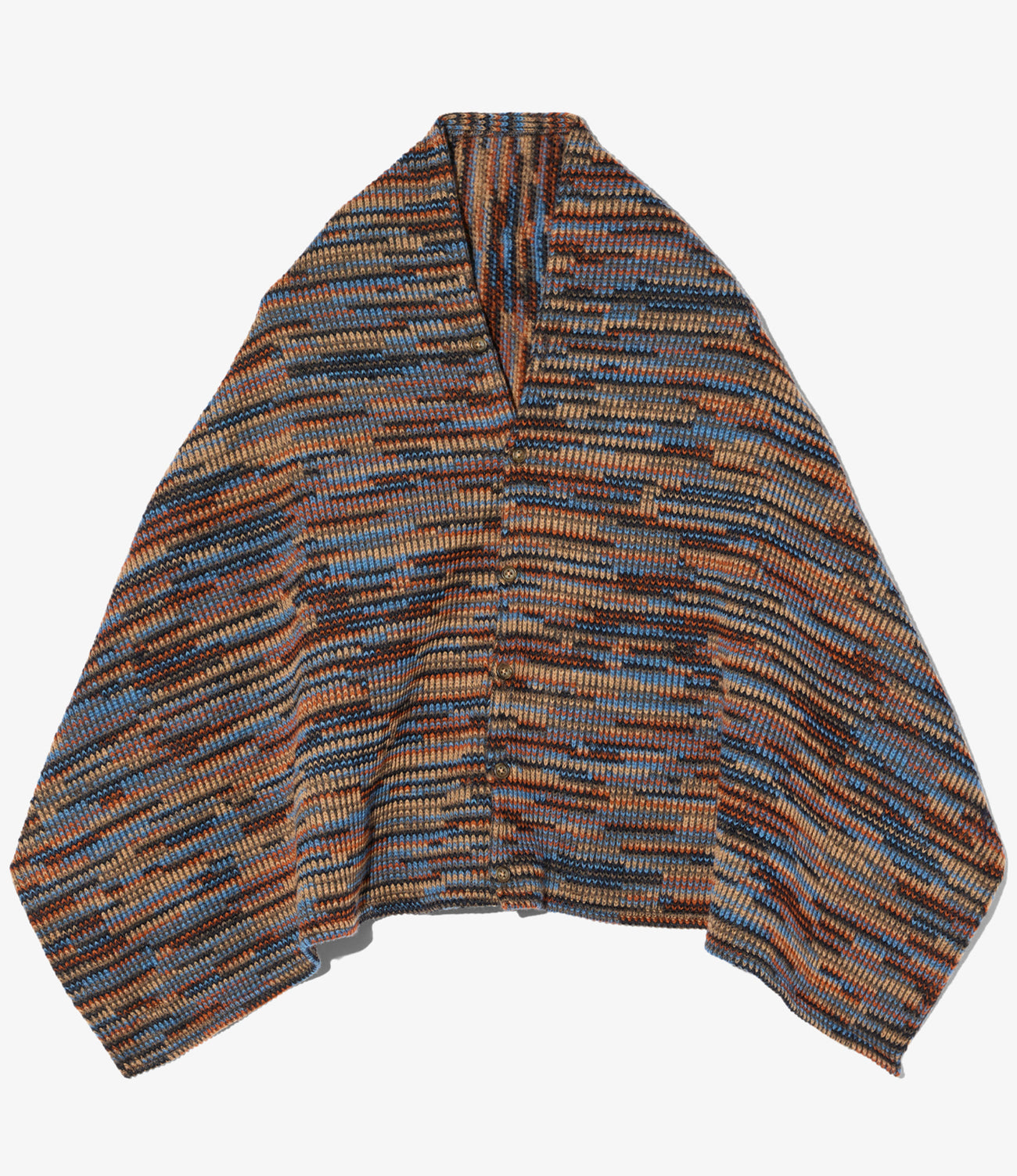 Button Shawl - Wool Poly Sweater Knit
