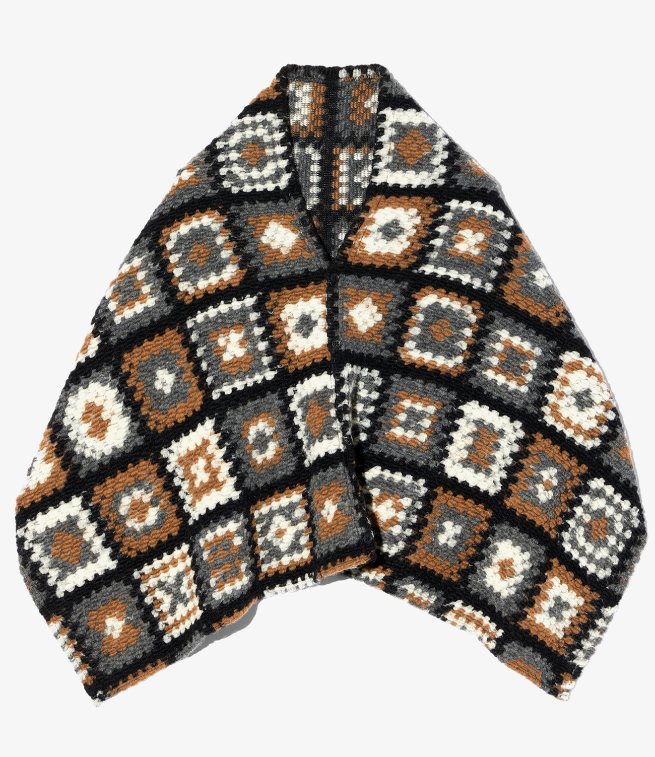 Button Shawl - Wool Poly Chenille