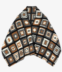 Button Shawl - Wool Poly Chenille