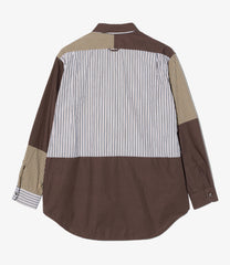 Combo Short Collar Shirt - Cotton Small Check