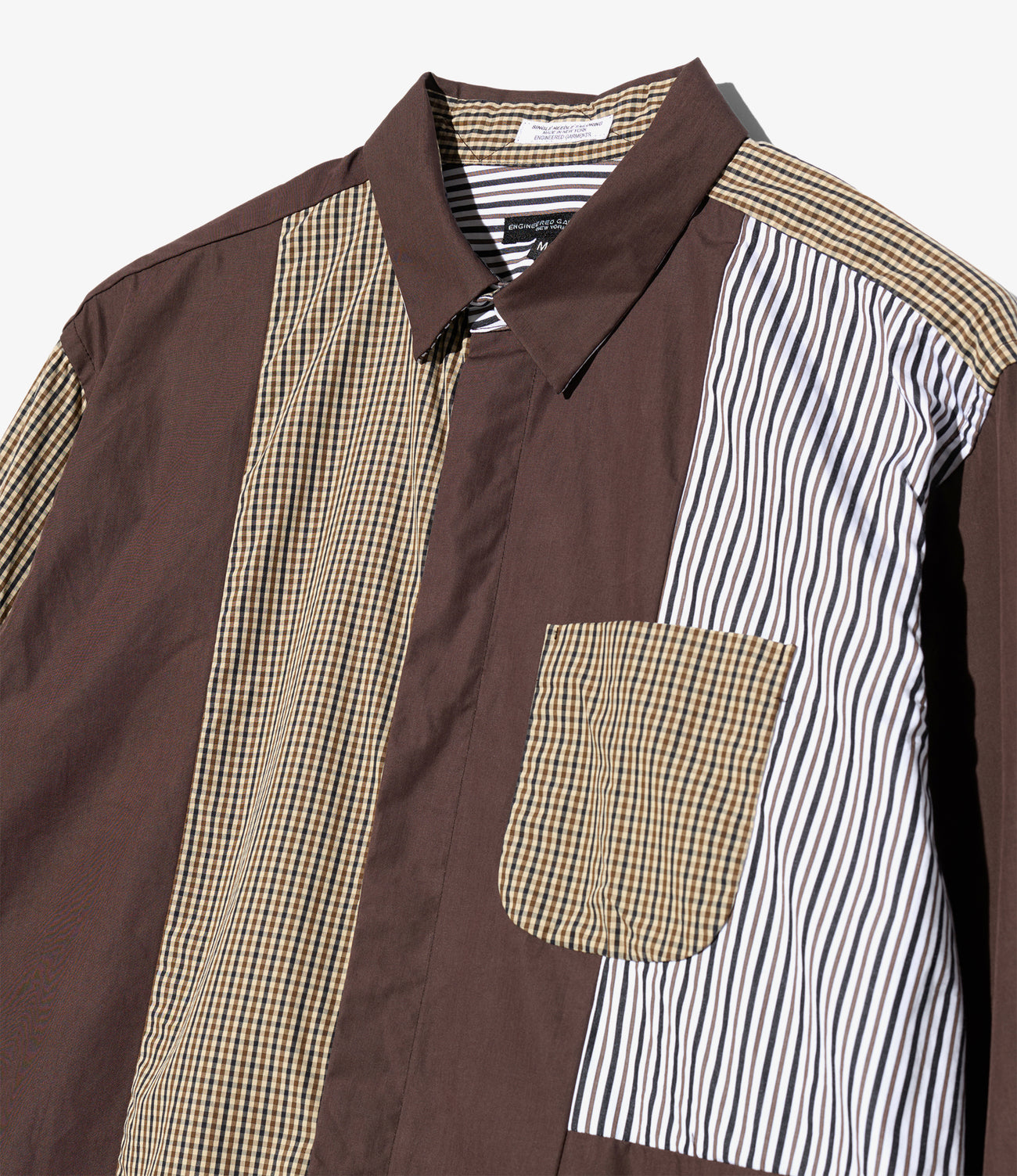 Combo Short Collar Shirt - Cotton Small Check