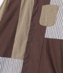 Combo Short Collar Shirt - Cotton Small Check