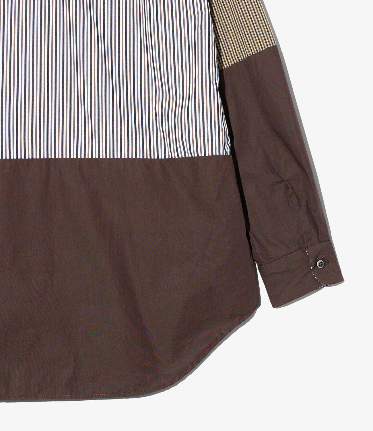 Combo Short Collar Shirt - Cotton Small Check