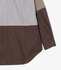 Combo Short Collar Shirt - Cotton Small Check