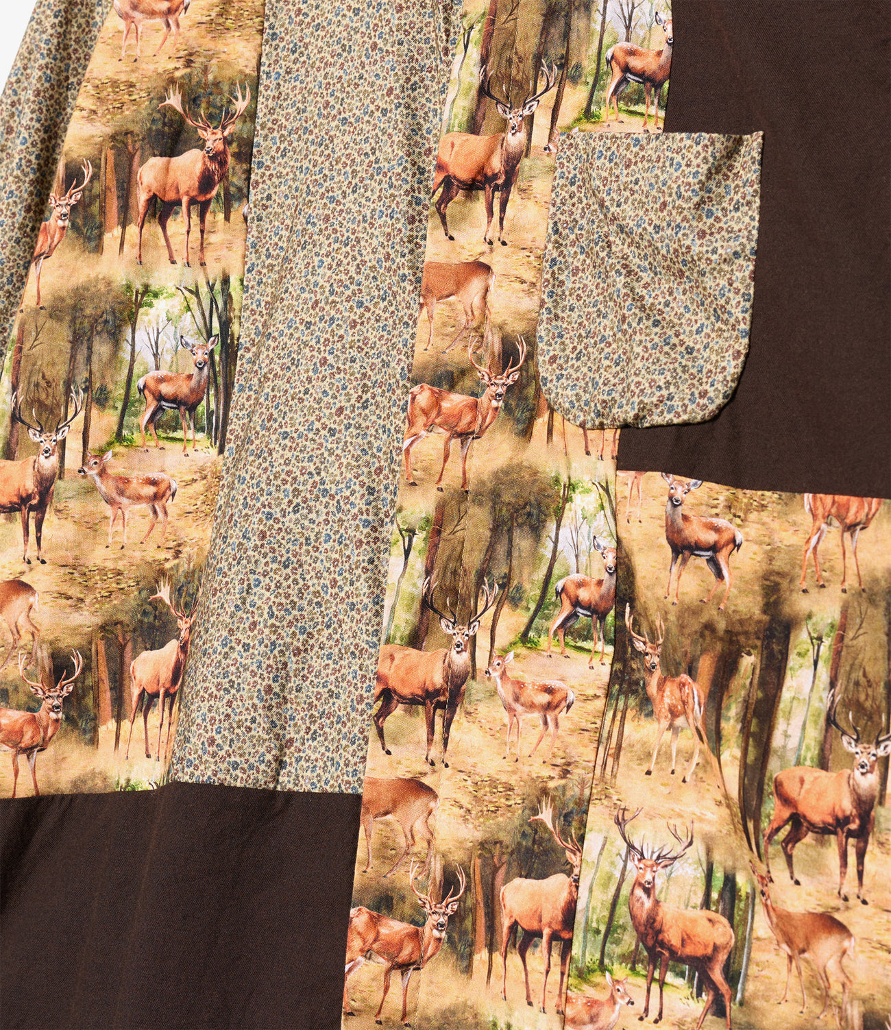 Combo Short Collar Shirt - Cotton Small Floral Print Flannel