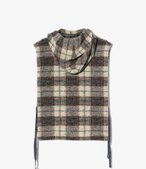 Hooded Interliner - Poly Wool Knit Plaid
