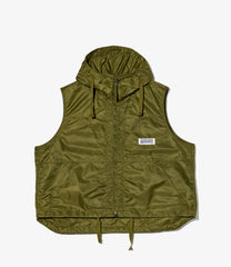 Hooded Vest - Flight Satin Nylon