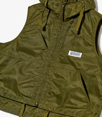 Hooded Vest - Flight Satin Nylon
